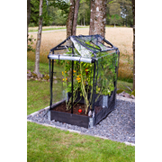 KEBAflexi-garden drivhus svart;med dragkedjor för odlingslåda