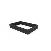 KEBAflexi-garden odlingslåda plåt;svart 80x120cm