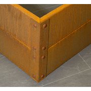 KEBAflexi-garden odlingslåda;cortenplåt hörn för 2 nivåer