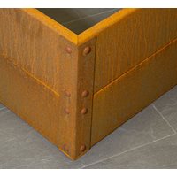 KEBAflexi-garden odlingslåda;cortenplåt hörn för 2 nivåer