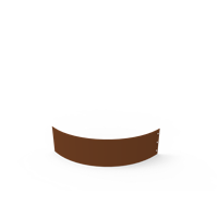 KEBAflexi-garden planteringskant;corten,höjd 180 mm, kvartsbåge 750 mm