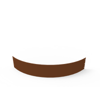 KEBAflexi-garden planteringskant;corten,höjd 180 mm, kvartsbåge 1150mm