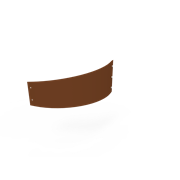 KEBAflexi-garden planteringskant;corten höjd180 mm övergång höger