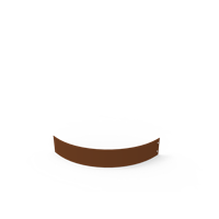 KEBAflexi-garden planteringskant;corten, 120 mm, kvartsbåge 750 mm