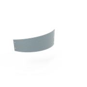 KEBAflexi-garden planteringskant;alu-zink, 180 mm, övergång höger