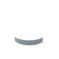 KEBAflexi-garden planteringskant;alu-zink, 120 mm, kvartsbåge 750 mm