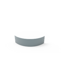 KEBAflexi-garden planteringskant;alu-zink, 180 mm, kvartsbåge 750 mm