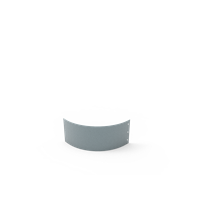 KEBAflexi-garden planteringskant;alu-zink, 180 mm, kvartsbåge 500 mm