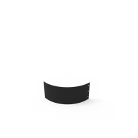 KEBAflexi-garden planteringskant;svart, 180 mm, kvartsbåge 500 mm