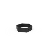 KEBAflexi-garden odlingslåda plåt;svart hexagon sida 40 cm