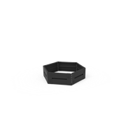 KEBAflexi-garden odlingslåda plåt;svart hexagon sida 40 cm