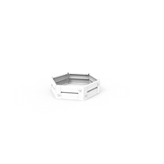 KEBAflexi-garden odlingslåda plåt;vit hexagon sida 40 cm