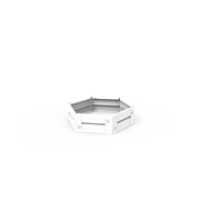 KEBAflexi-garden odlingslåda plåt;vit hexagon sida 40 cm