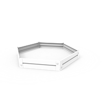 KEBAflexi-garden odlingslåda plåt;vit hexagon sida 80 cm