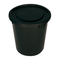 KEBAsort tunna med lock 35l;svart