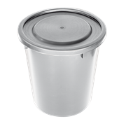KEBAsort tunna med lock 35l;ljusgrå