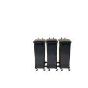 KEBAsort Återvinningsstation;3x60 l antracit m svart/antracit/grönt l