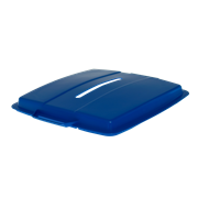 KEBAsort blått lock för 90-liters;tunna med hål för papper 230mm