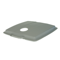 KEBAsort grått lock för 90-liters;tunna med hål för returburkar