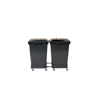 KEBAsort Återvinningsstation;2x90 l antracit m svart/antracit lock