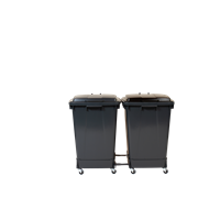 KEBAsort Återvinningsstation;2x90 l antracit m svart/antracit lock